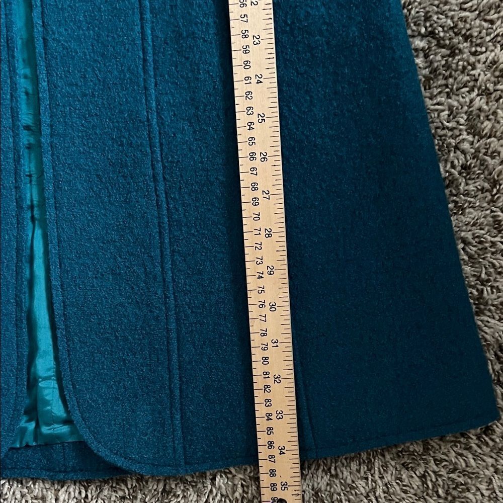 NWT Soft Surroundings Plaza Boiled Wool Coat Jacket Teal In Size S - Picture 12 of 16